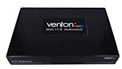 Venton Sat Multischalter 17/8 MSG I Multiswitch für bis zu 8 Teilnehmer I Sat-Verteiler 17 Eingänge 8 Ausgänge - UHD Full HD-TV 4K 3D I Empfang digitaler & terrestrischer Signale I inkl. Netzteil