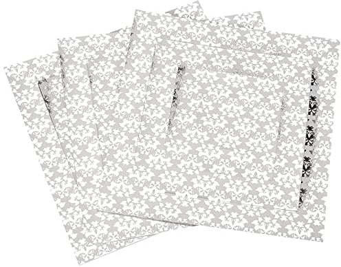 Ursus 34525500 - Paper Star Ornament 3, silber, 32 Blatt, ca. 15 x 15cm, 110 g/qm, vorgestanztes, hochwertiges Bastelpapier mit edlem Perleffekt, folienveredelt, einseitig bedruckt