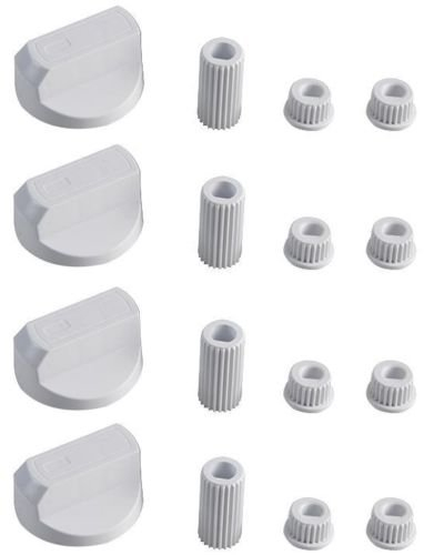 KGASUPPLIES Homark Universal White Control Knobs for Ovens, Cookers and Hobs (Pack of 4)