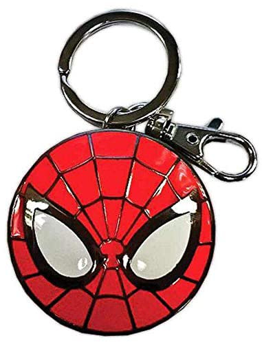Sémic - SMK007 - Porte-clés en Métal- Logo de Spider-Man- Héro de l'Univers Marvel