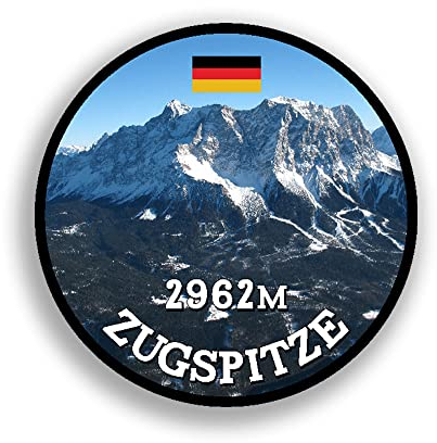 Aufkleber/Sticker Zugspitze höchster Berggipfel Deutschlands Heimat 7x7cm #A2345