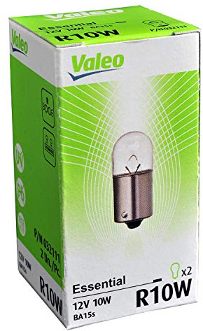 Valeo Halogenlampe Essential 32111 R10W 2er-Set | Kompatibel mit: ABARTH 500 / 595 / 695, 500C / 595C / 695C, ALFA ROMEO 164, 33, 33 Sportwagon, ALFASUD, GIULIA, GIULIETTA