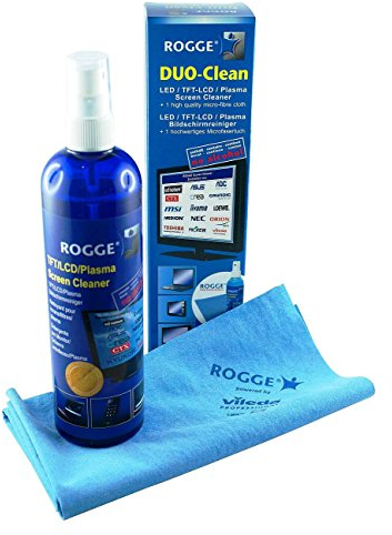 Rogge DUO-Clean TFT/LCD/Plasma-Bildschirmreiniger 250ml + Vileda Tuch (Bildschirm Reinigen)