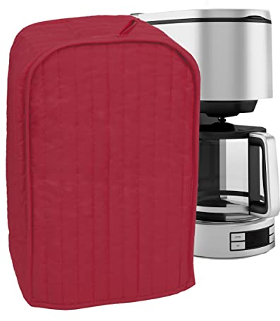 RITZ Polyester/Cotton Quilted Stand Mixer or Coffee Maker Appliance Cover, Dust and Fingerprint Protection, Machine Washable, Paprika Red