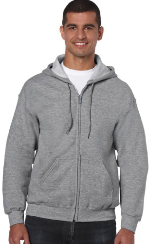 Gildan - Kapuzen Sweat-Jacke 'Heavyweight Full Zip' M,Sport Grey