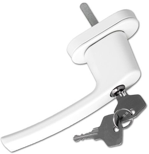 tectake® Fenstergriffe abschließbar Sicherheitsfenstergriff inklusive 2 Schlüssel pro Griff weiss -Menge wählbar- (6)