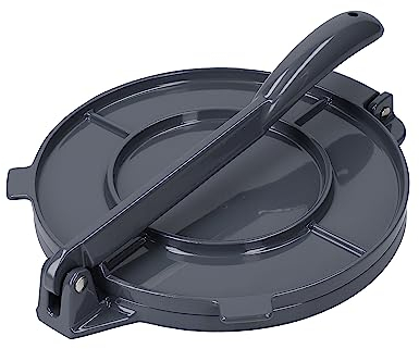 KitchenCraft World of Flavours Mexikanische Tortilla-Presse in Geschenkbox, Aluminium, 20 x 20 x 9 cm, Silber