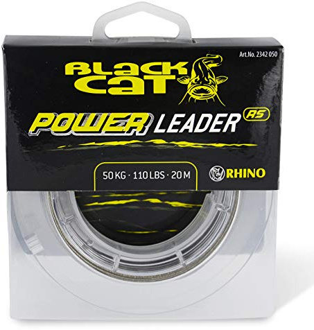 Black Cat Ø1,40 mm Power Leader 20 m 150 kg, 330lbs, verde, 1,40 mm