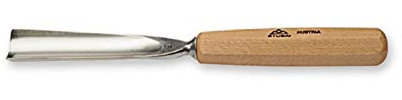 Stubai 550908 Type 9 Long/Polished Wood Carving Chisel, Grey/Beige, 8 mm
