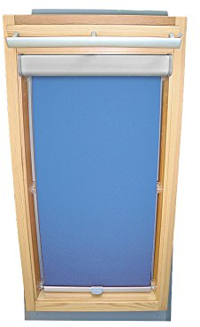 Easy-Shadow Abdunkelungsrollo Rollo mit Blende für Velux DKL/DKU/RHL/RHU-EP GGU,GPU,GHU,GTU MK06 mittelblau // Maßanfertigung