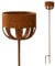 Kerzenhalter 122cm Rost Deko Outdoor-Kerzen Stecker Gartendeko Topfhalter Stab Edelrost Beetstecker