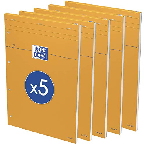 Oxford Office 100106287 Block 21 x 32 cm 80 g 5 Stück gelb