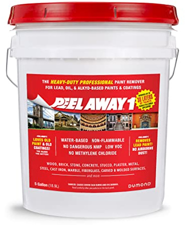 Peel Away 1 Paint Remover - HEAVY DUTY - Removes Up to 30 Layers of Lead, Oil, & Alkyd-Based Paints & Coatings - The Older the Paint the Better - Complete Paint Removal System Under the Lid - 5 Gallon