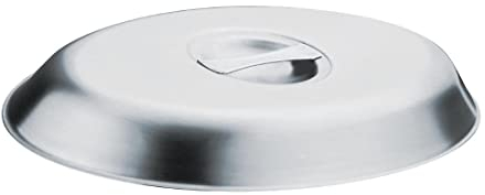 Olympia Oval Vegetable Dish Lid 245x170mm - Silverware Dish Cover P182