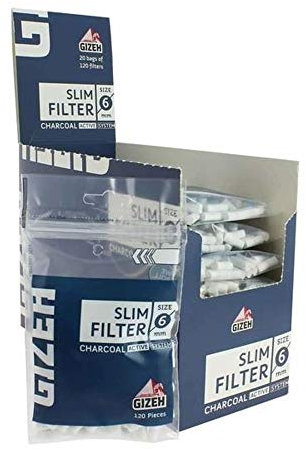 Gizeh Slim Zigarettenfilter, 6mm, 20 Umschläge