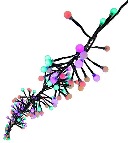 LED-Highlights Bunte Lichterkette Innen Led 160 Kugeln 6,5 m Strom Party-Lichterkette Sommer Deko Balkon Garten