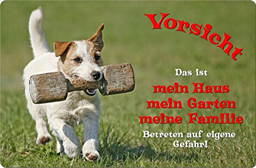 Nanyuk +++ Jack Parson Russell Terrier - Metall Warnschild Schild Hundeschild Sign - JPR 05 T1