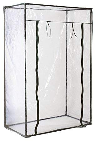 Spetebo Tomaten Gewächshaus 100 x 50 x 150 cm - Stabiler Metallrahmen, Robust und Wetterfest, Großzügiger Eingang mit Reißverschluss