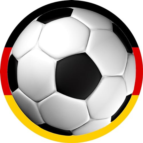 Tortenaufleger Fussballparty Fußballparty Kindergeburtstag Fussball Fußball Deutschland Rund 20 cm FB04