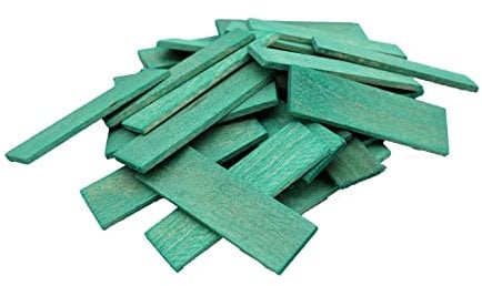 SILISTO Holz-Verglasungsklötze 80x24x3mm, 1000 Stück mit der Farbe Grün- Abstandhalter, Unterlegplatten, Distanzklötze, Trageklötze aus Buchenholz (Hartholz)