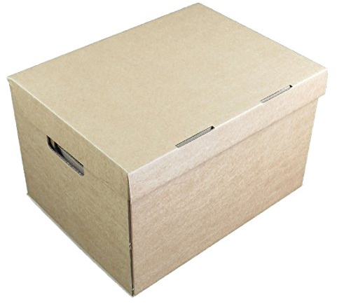 Triplast 15 x 12 x 9-Inch Archive File Storage Removal Office Cardboard Box with Lids and Handles (Pack of 5)