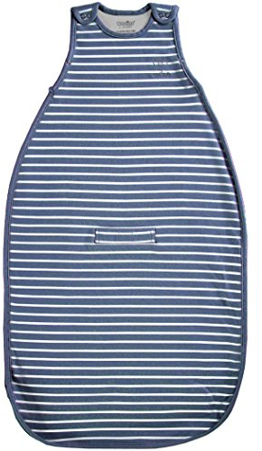 Woolino 4 Saison Schlafsack - Ultimativer Schlafsack aus Merinowolle - Zwei-Wege-Reißverschluss einstellbar Universal Größe (2-24 Monate), Navy-blau