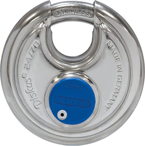 ABUS 24IB/70 Diskus Storage Padlock with 2 Keys for Outdoor, Storage, Marine, 2.75in (70mm) Wide, Key Code EE 0113 (Keyed Alike, 1)