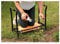 Floraworld Knie- und Sitzbank Classic, Schwarz, 60 x 28 x 47 cm