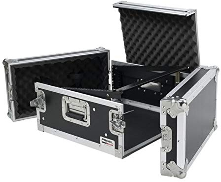 Proel SA04BLKM - Flightcase Custodia Combo 19' 4U portamixer 10U regolabile in altezza, Nero