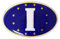 4R Quattroerre.it - 182 - Adesivo Ovale I Europa 3D, 60 x 40 mm