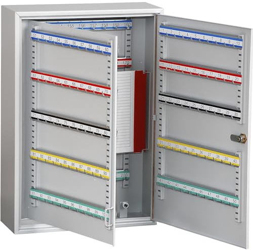ISS 05002 Schlüsselschrank Regensburg200 | 200 Haken, HxBxT 550 x 380 x 140 mm, lichtgrau