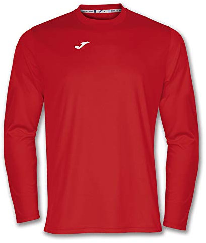 Joma - Camiseta Deportiva Manga Larga Hombre - Ligera y Transpirable Ideal para Todo Tipo de Deporte - Combi 6XS-5XS- Rojo