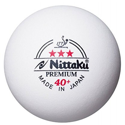 NITTAKU Tischtennisbälle Plastikball Premium 3 Stern Weiss 40+ ITTF, 30 Stücke, original und neu