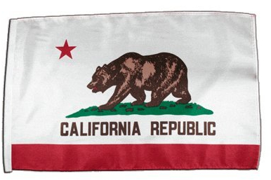 Fahne Flagge USA Kalifornien 30 x45 cm