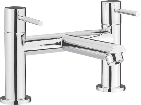 Nuie FJ313 Series Two ǀ Modern Bathroom Round Bath Filler Tap, 226 x 142 x 146mm, Chrome