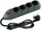 BTicino 3680GB Ciabatta Multipresa Poker 4 Prese Universali e Interruttore Luminoso, 3500 W, 250 V, Nero