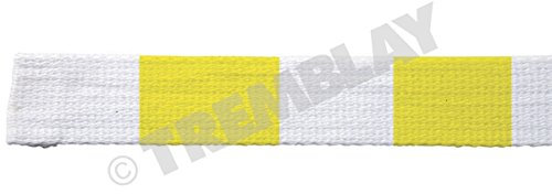 Rotolo da 25 metri di cintura da judo bianca e gialla