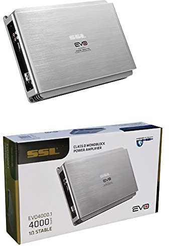 1 SOUNDSTORM SSL EVO4000.1 amplificatore 1 canale da 4000 watt max per subwoofer classe d con controllo remoto incluso e filtro subsonico, 1 pezzo