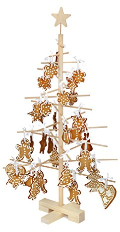 xmas3 S-75 cm Weihnachtsbaum aus Holz, Natural, 48 x 48 x 75 cm