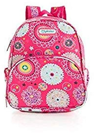 Pirulos 47430509 - Mochila, diseño folk, 26 x 30 x 12 cm, color fresa