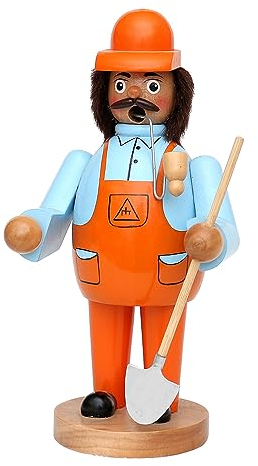 Dekohelden24 Räuchermännchen als Bauarbeiter, ca. 20 cm