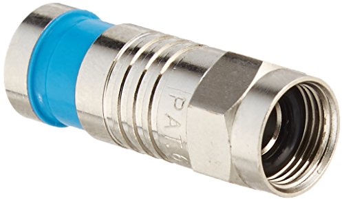 C2G 41079 RG6 Quad-Kompressionsstecker mit O-Ring-Multipack (50 Stück) TAA-konform, Nickel