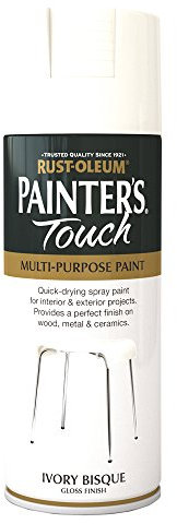 Rust-Oleum AE0040008E8 400ml Painter's Touch Spray Paint - Ivory Bisque Gloss