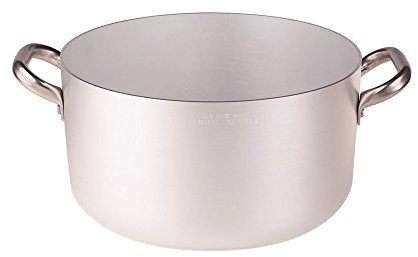 Agnelli ALMA10416 Cacerola Alta con 2 Asas de Acero, Aluminio Profesional de 3 mm, diámetro 16 cm