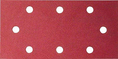 Bosch 2609256A91 DIY Schleifblatt 93 x 185 mm, G180, 8 Löcher, Klett (10)