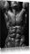 Pixxprint Dark Sixpack Body, Größe: 100x70cm, Leinwandbild, fertig gespannt, Wandbild, Dekoration, Kunstdruck, kein Poster