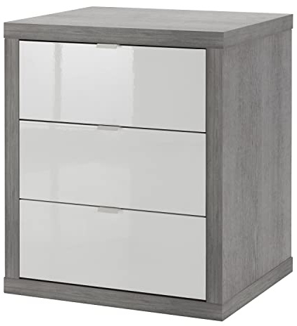 Composad CT0737K56104 Schubladenbox, Metall, Weiß, 3 Schubladen