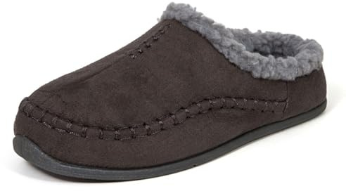 Deer Stags Men's Slipper, Charcoal, 10