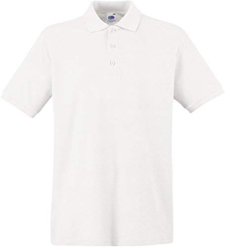 Fruit of the Loom Men's Premium Polo Shirt, White (White 000), L