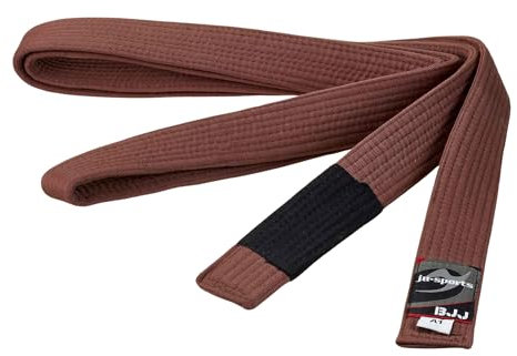 Ju-Sports Brazilian Jiu-Jitsu Gürtel - braun, Baumwolle I Kampfsport Gürtel Für BJJ I Mehrfach gesteppt I Ca. 4,5 cm breiter Martial Arts Gürtel I A1